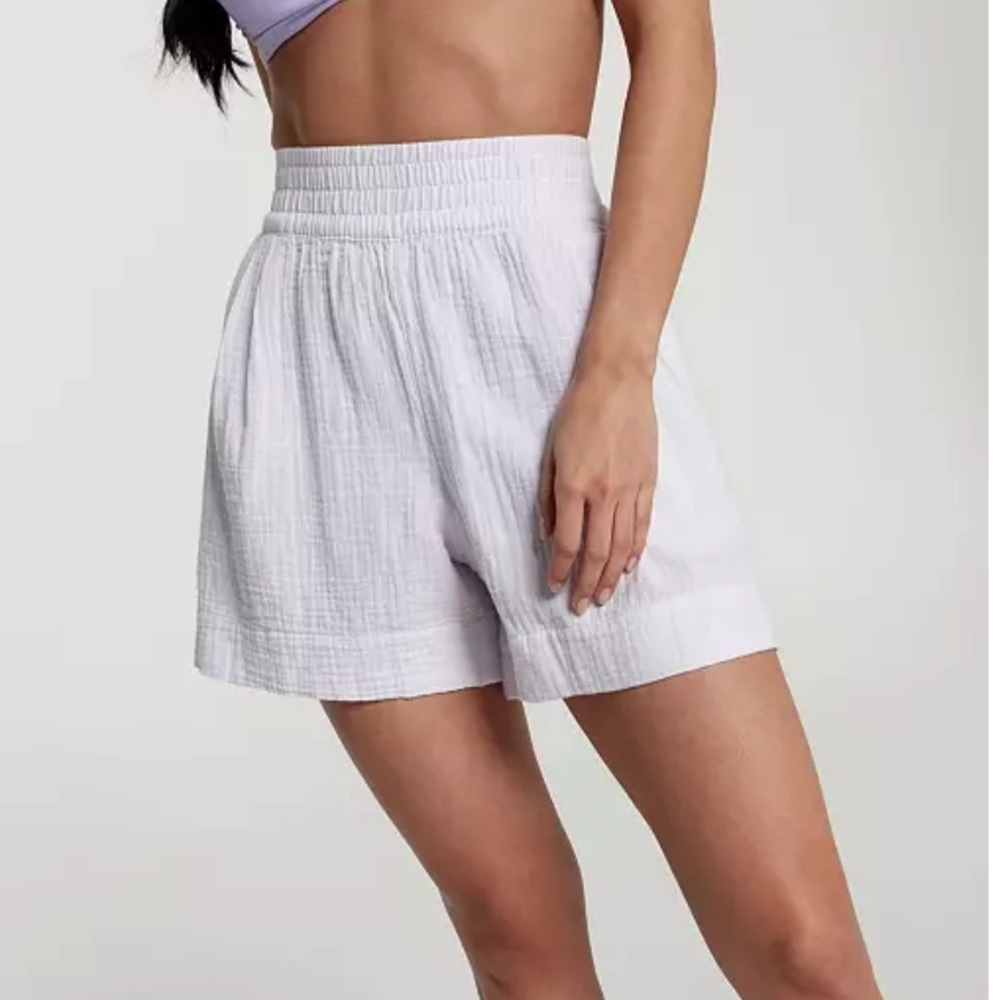 CALIA Women's Mid Rise Inverted Pleat Pull On Swim Short